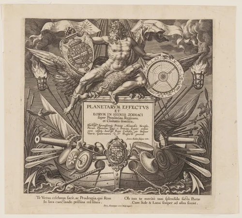 Title Page, from The Seven Planets by Jan Sadeler I, print, 1585
