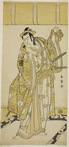 The Actor Nakamura Nakazo I as Nagao Terutora in the Play Kuruma-gakari Tekuda no Gumbai, Performed at the Ichimura Theater in the Eleventh Month, 1783 by Katsukawa Shunsho (勝川 春章), print, 1778-1788