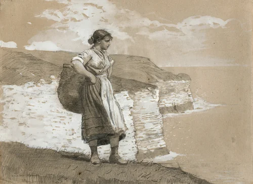 Flamborough Head, England by Winslow Homer, painting, 1882