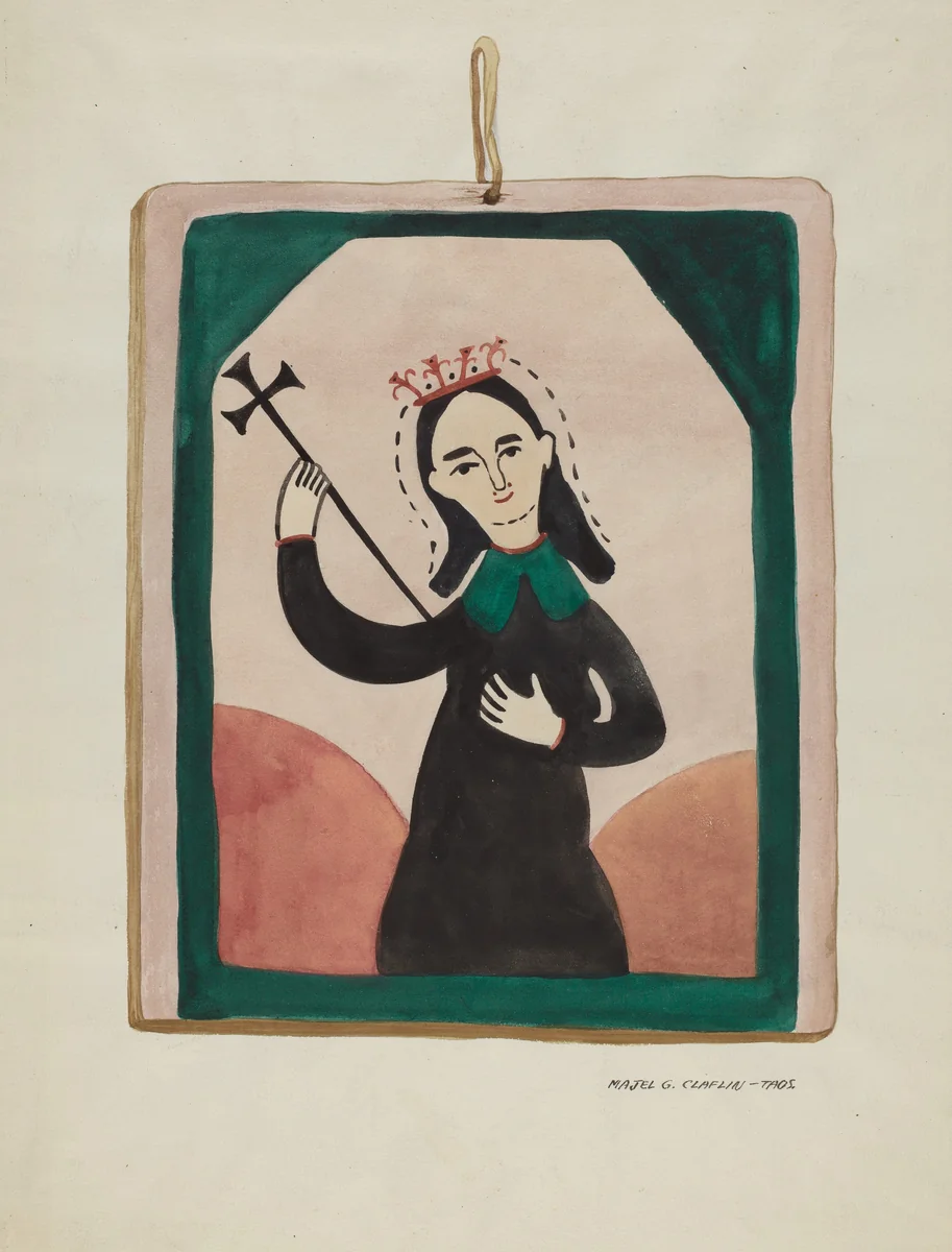 Retablo (Virgin) by Majel G. Claflin, index of american design, 1937