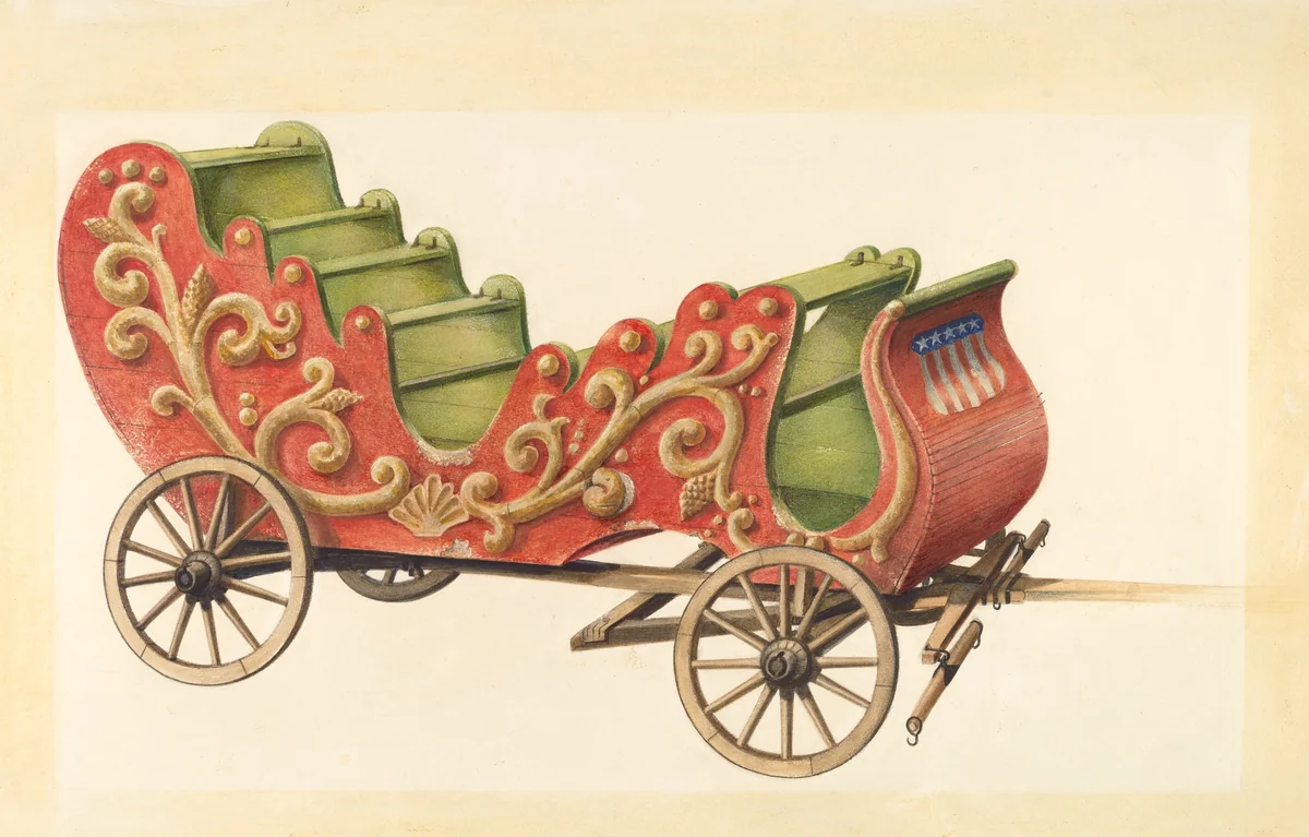 Bishop Hill: Bandwagon by H. Langden Brown, index of american design, 1939