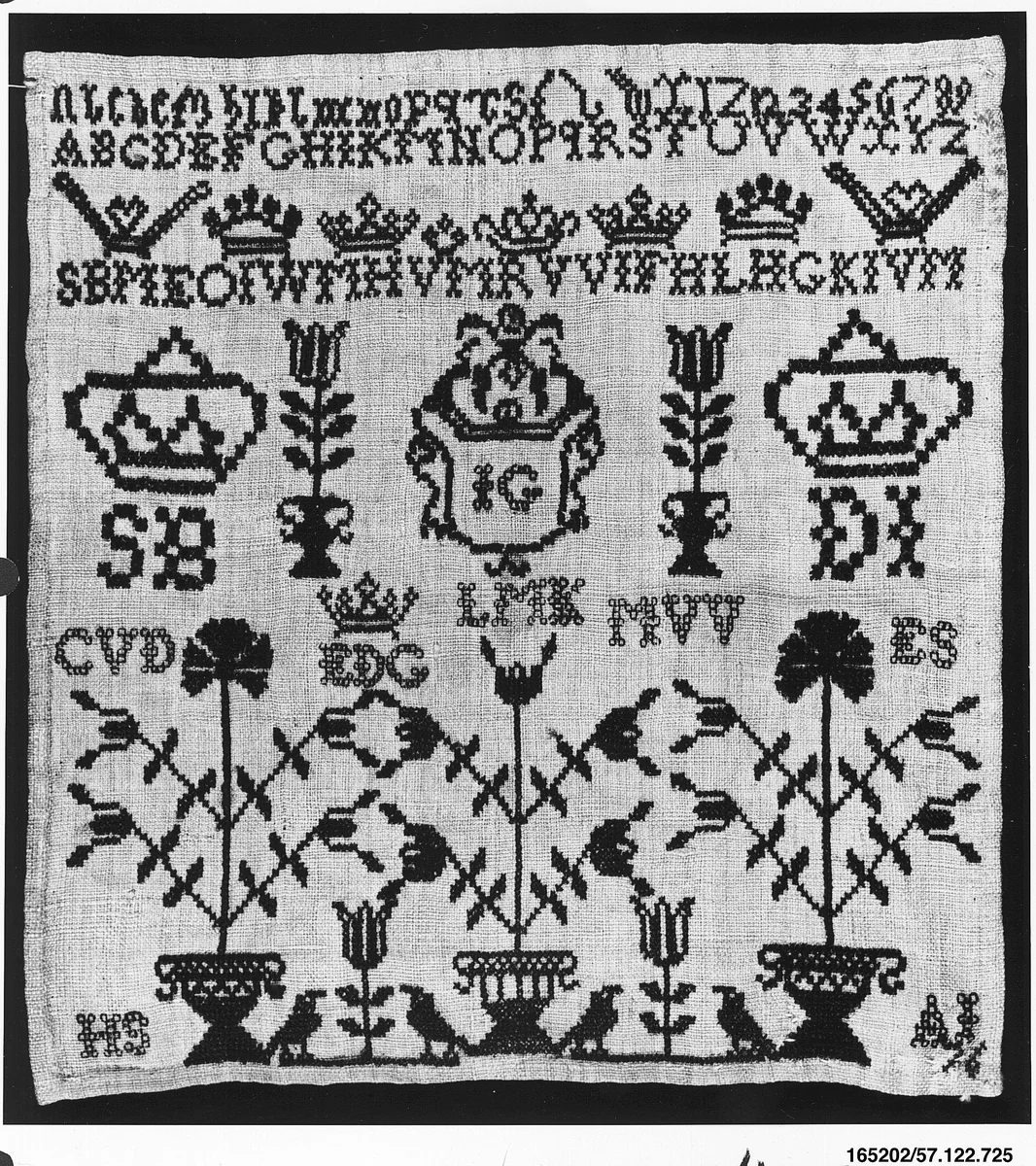 Sampler by Diaconieweeshuis, textile, 1700-1800