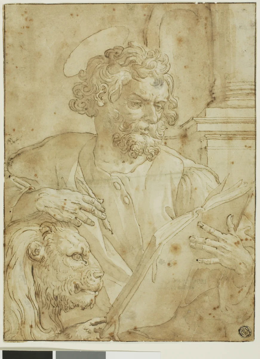 Saint Mark the Evangelist by Marten de Vos, drawing, 1552-1603