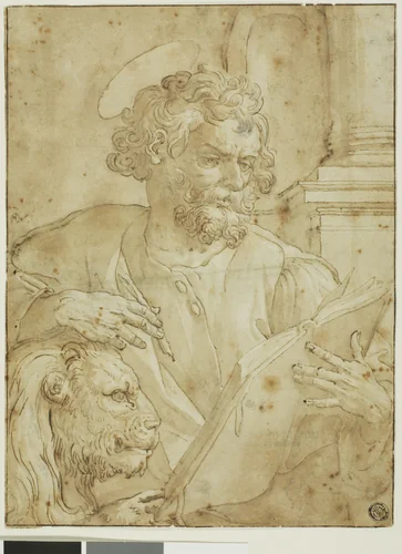 Saint Mark the Evangelist by Marten de Vos, drawing, 1552-1603