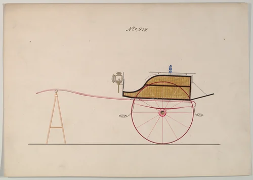 Dog Cart # 919 by Brewster & Co., drawing, 1870-1874