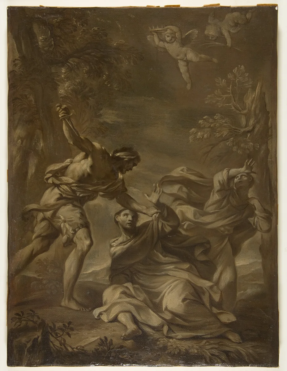 Death of Saint Peter Martyr by Felice Torelli, drawing, 1667-1748