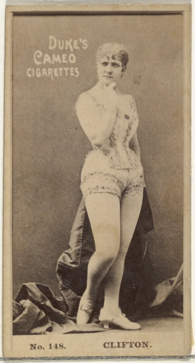 Card Number 148, Clifton, from the Actors and Actresses series (N145-4) issued by Duke Sons & Co. to promote Cameo Cigarettes by W. Duke, Sons & Co., photograph, 1880-1889
