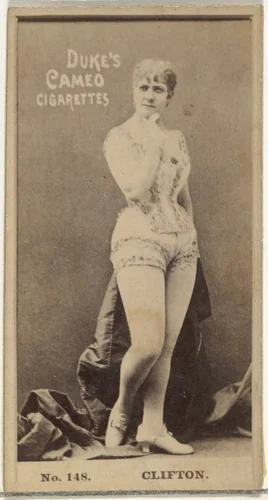 Card Number 148, Clifton, from the Actors and Actresses series (N145-4) issued by Duke Sons & Co. to promote Cameo Cigarettes by W. Duke, Sons & Co., photograph, 1880-1889