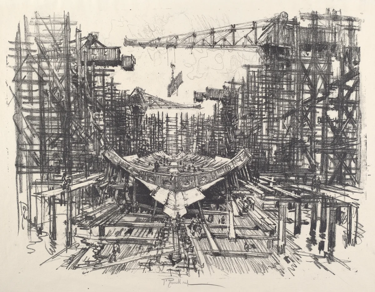 The Keel by Joseph Pennell, print, 1917