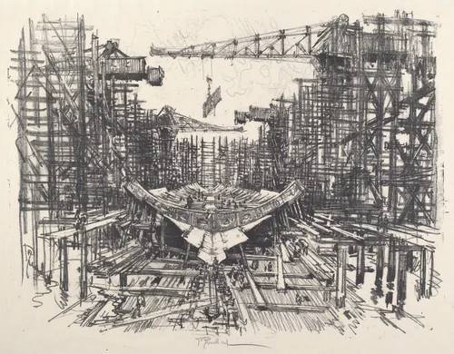 The Keel by Joseph Pennell, print, 1917