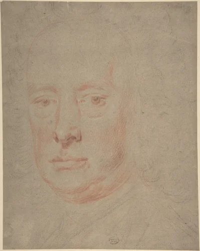 Man's Head by Jonathan Richardson, drawing, 1728-1740
