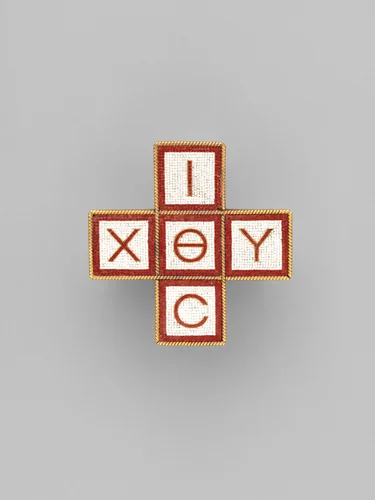 Brooch with Greek letters by Castellani, metalwork, 1855-1865