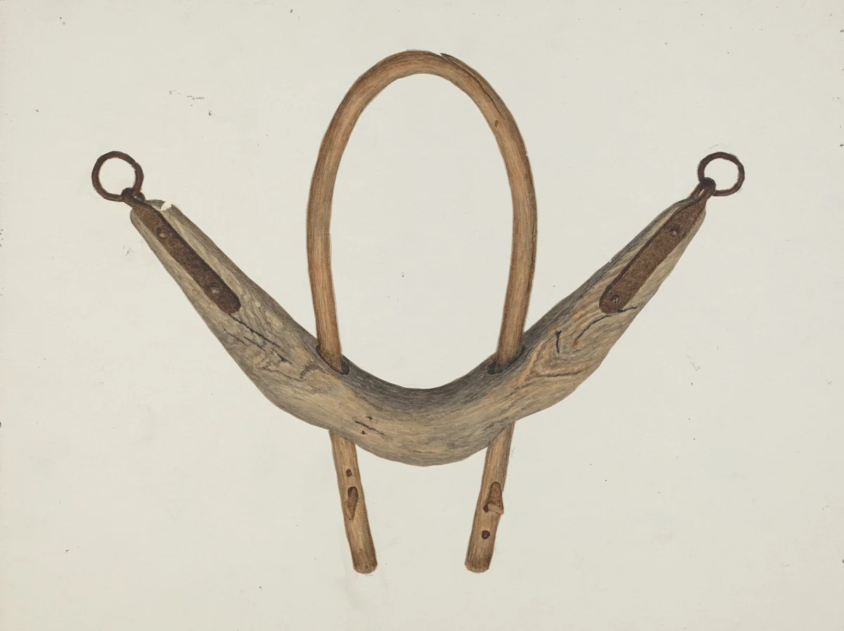 Oxen Yoke by Earl Butlin, index of american design, 1937