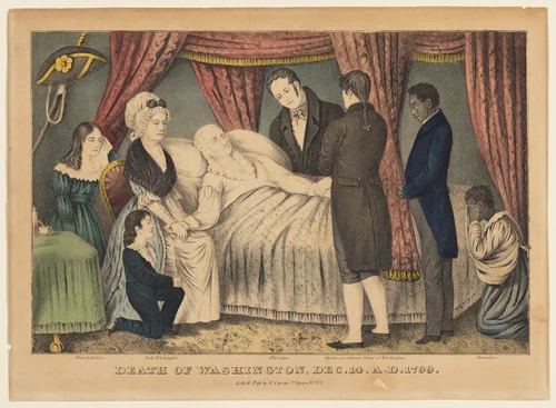 Death of Washington, December 14, A.D. 1799 by Nathaniel Currier, print, 1838-1848