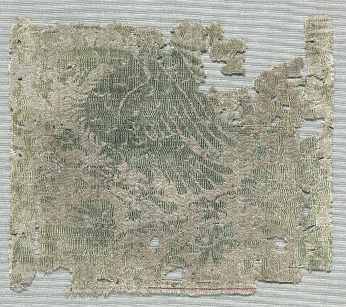 Silk Fragment by Unknown, textile, 1360-1399