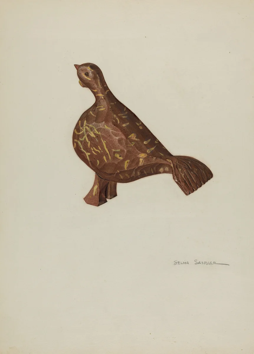 Pa. German Toy Turkey by Selma Sandler, index of american design, 1940