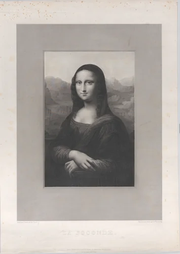 Mona Lisa (La Joconde) by Augustine Fauchery, print, 1820-1860