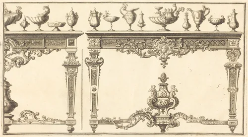 Livre de Tables by Pierre Lepautre, print, 1660-1744