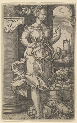 Luna by Heinrich Aldegrever, print, 1533