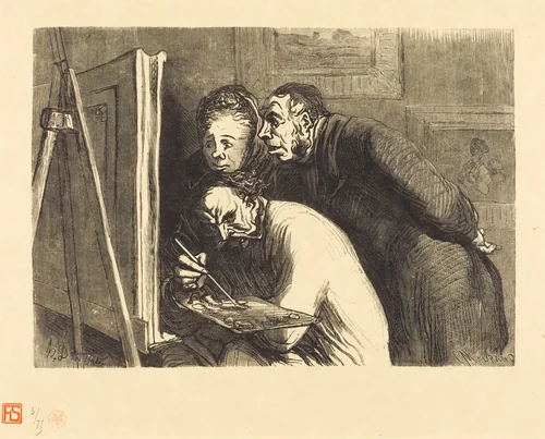 Peintres et bourgeois by Charles Maurand; Honoré Daumier, portfolio, 1862