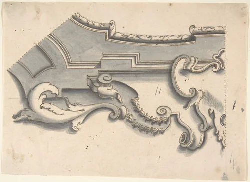 Design for the Corner of a Cove by anonymous, drawing, 1700-1780