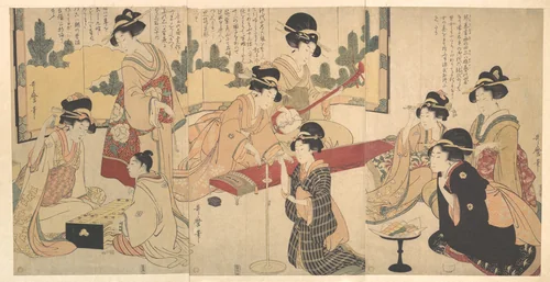 A Merry Evening Party by Kitagawa Utamaro (喜多川歌麿), print, 1795-1815