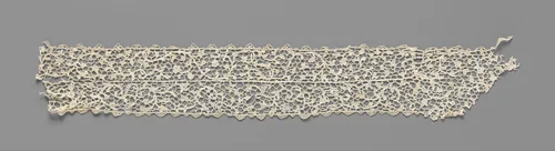 Strooknaaldkant met bloemmotieven by anonymous, book, 1690-1699