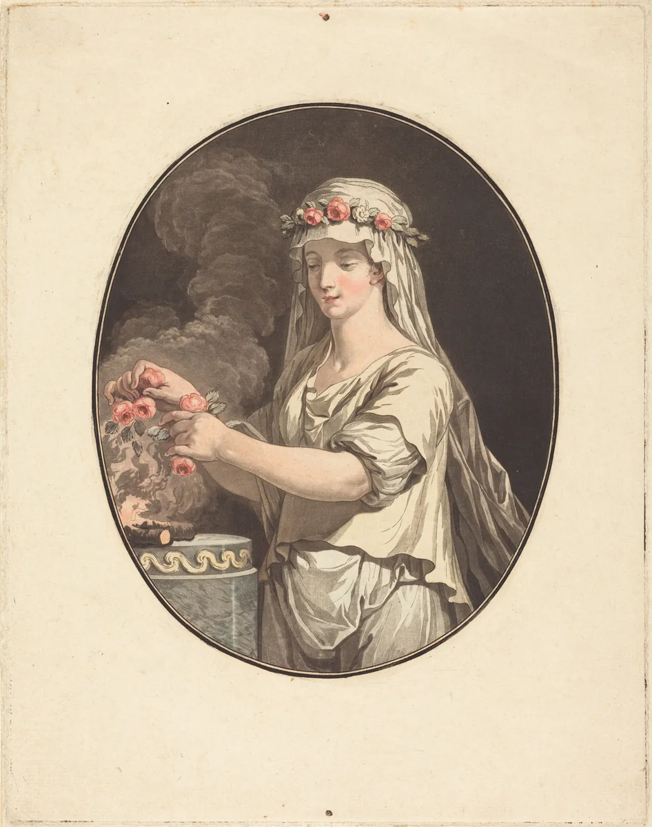 La jeune vestale by Jean-François Janinet, print, 1752-1814