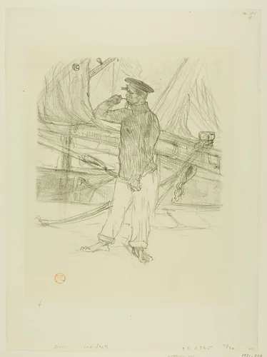 The Smoked Herring, from Mélodies de Désiré Dihau by Henri de Toulouse-Lautrec, print, 1895