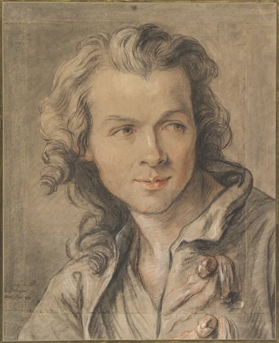 Portrait of Étienne Maurice Falconet (1716–1791) by Jean-Baptiste Lemoyne, drawing, 1741