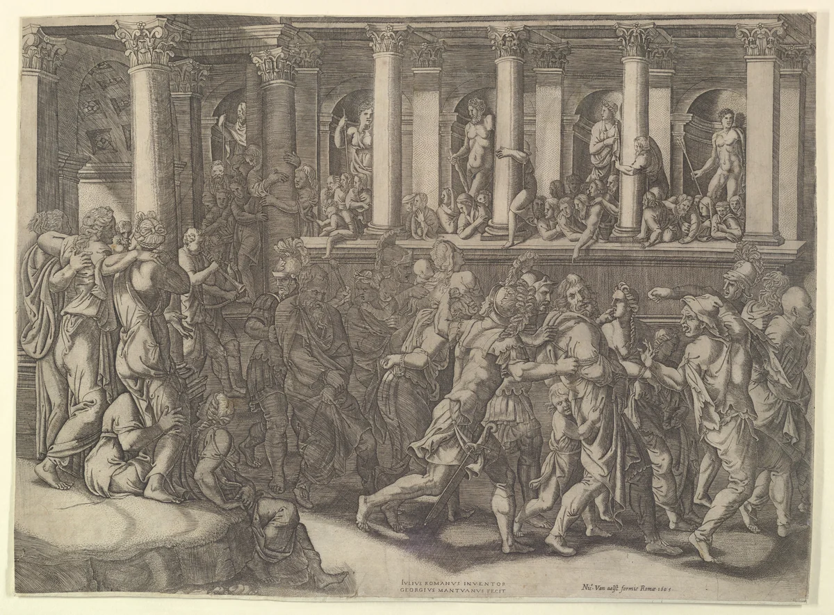 The Mocking of the Prisoners by Giorgio Ghisi, print, 1535-1605