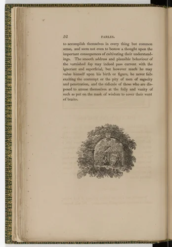Tailpiece (page 52) from The Fables of Aesop by Thomas Bewick, illustrated book, 1818
