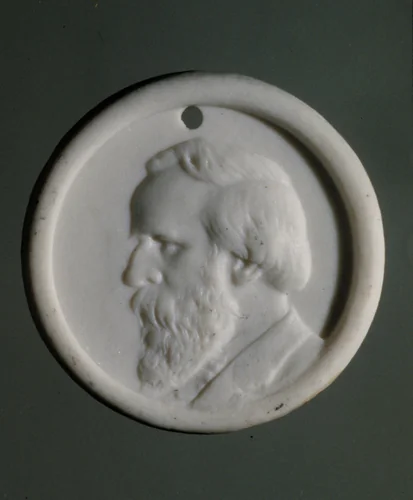 Campaign Button by Union Porcelain Works, artwork, 1873-1876