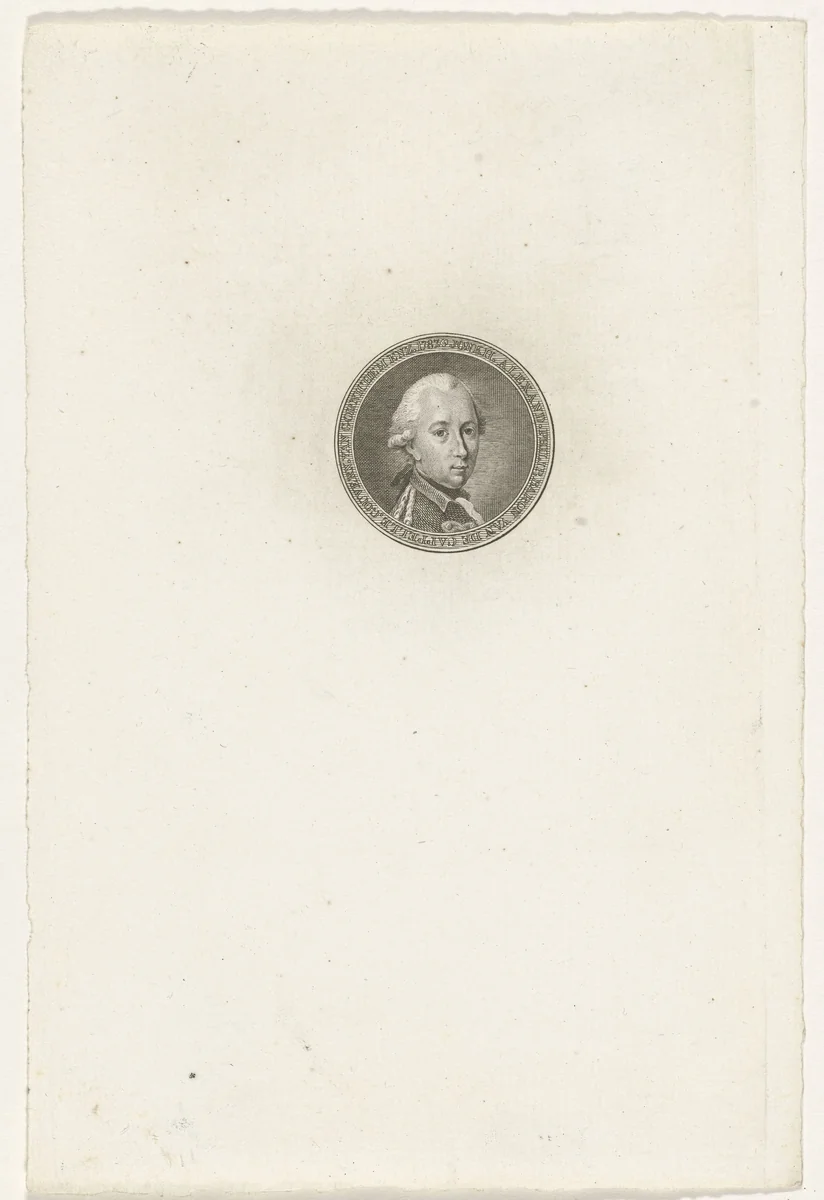Portret van Alexander Philip van der Capellen by Abraham Jacobsz. Hulk, print, 1787