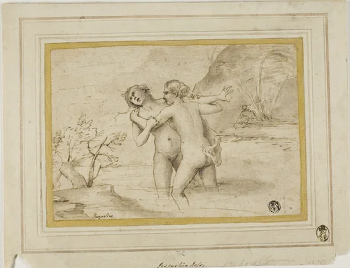 Salmacis and Hermaphroditus by Pasquale de' Rossi
Guercino, drawing, 1661-1725