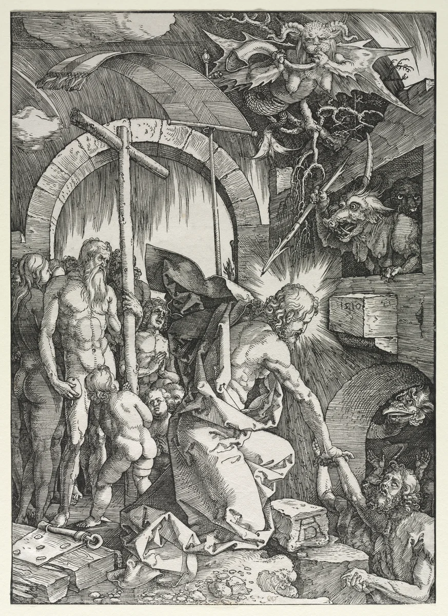The Large Passion: Christ Descending into Limbo by Albrecht Dürer, print, 1510