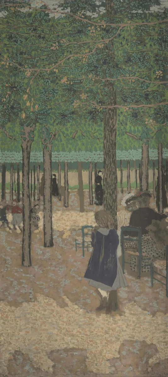 Under the Trees (from "The Public Gardens") by Edouard Vuillard, painting, 1894