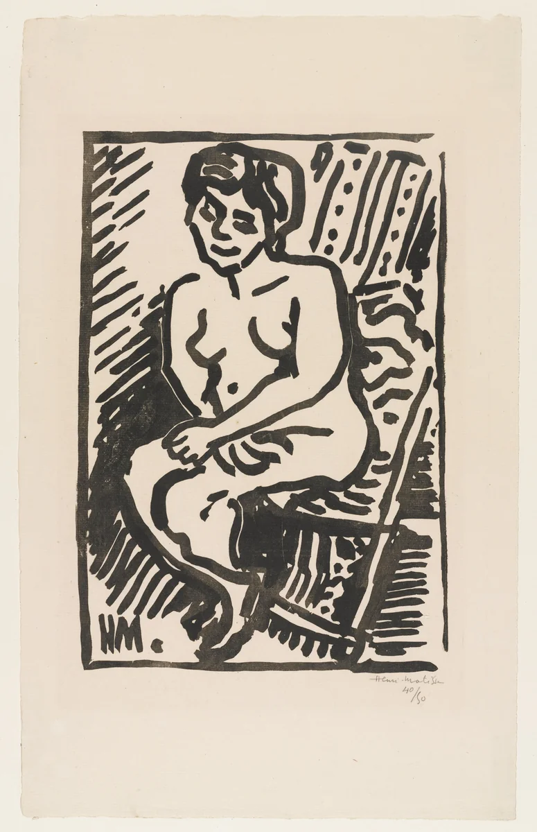 Small Black Woodcut (Petit Bois noir) by Henri Matisse, print, 1906