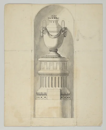 Design for a niche by anonymous, drawing, 1750-1850