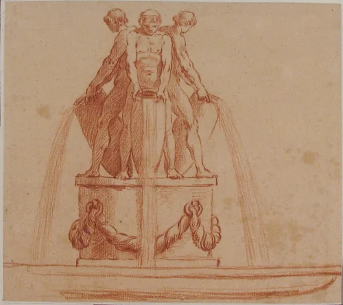 Design for a Fountain by anonymous, drawing, 1700-1800