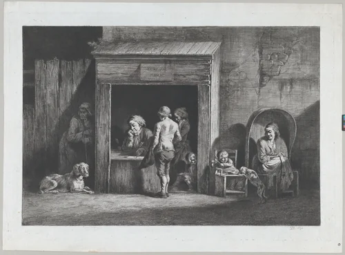 The Public Scrivener by Jean Jacques de Boissieu, print, 1790