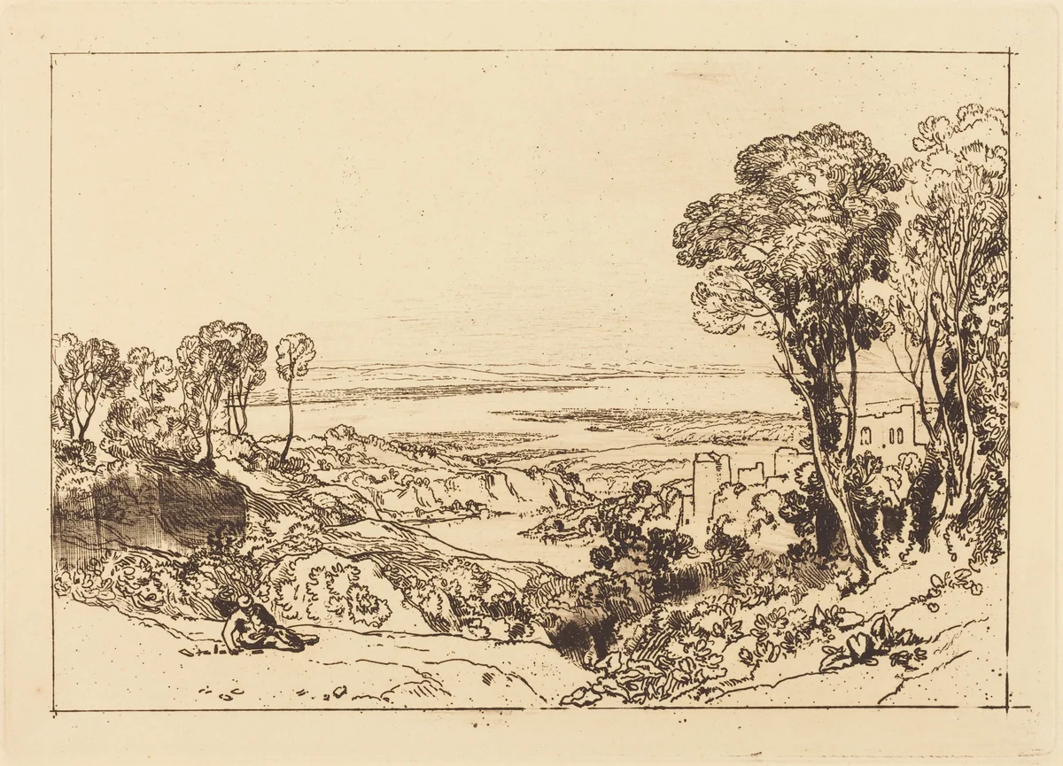 Junction of Severn and Wye by Joseph Turner, print, 1811