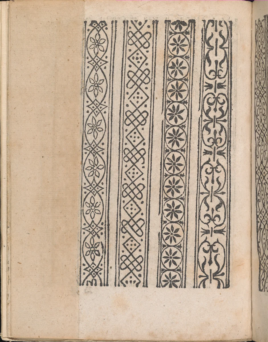 Modelbuch aller Art Nehens vn Stickens (Page 7v) by Christian Egenolff, book, 1535