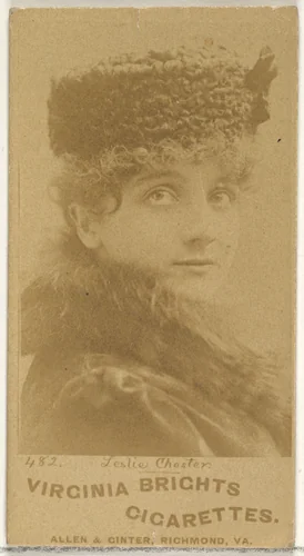 Card 482, Leslie Chester, from the Actors and Actresses series (N45, Type 1) for Virginia Brights Cigarettes by Allen & Ginter, photograph, 1885-1891