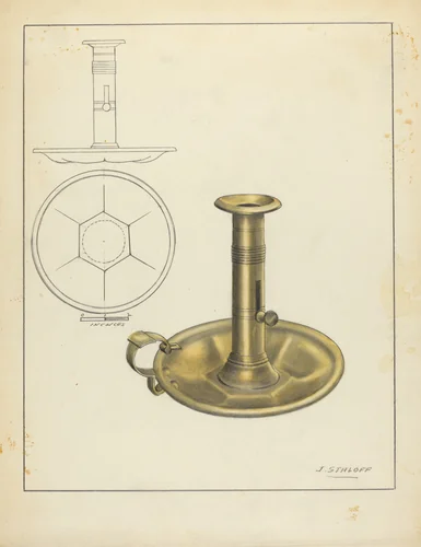 Candlestick by Jack Staloff, index of american design, 1935-1942