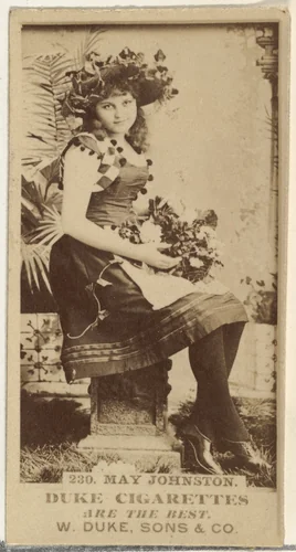 Card Number 230, May Johnston, from the Actors and Actresses series (N145-7) issued by Duke Sons & Co. to promote Duke Cigarettes by W. Duke, Sons & Co., photograph, 1880-1889