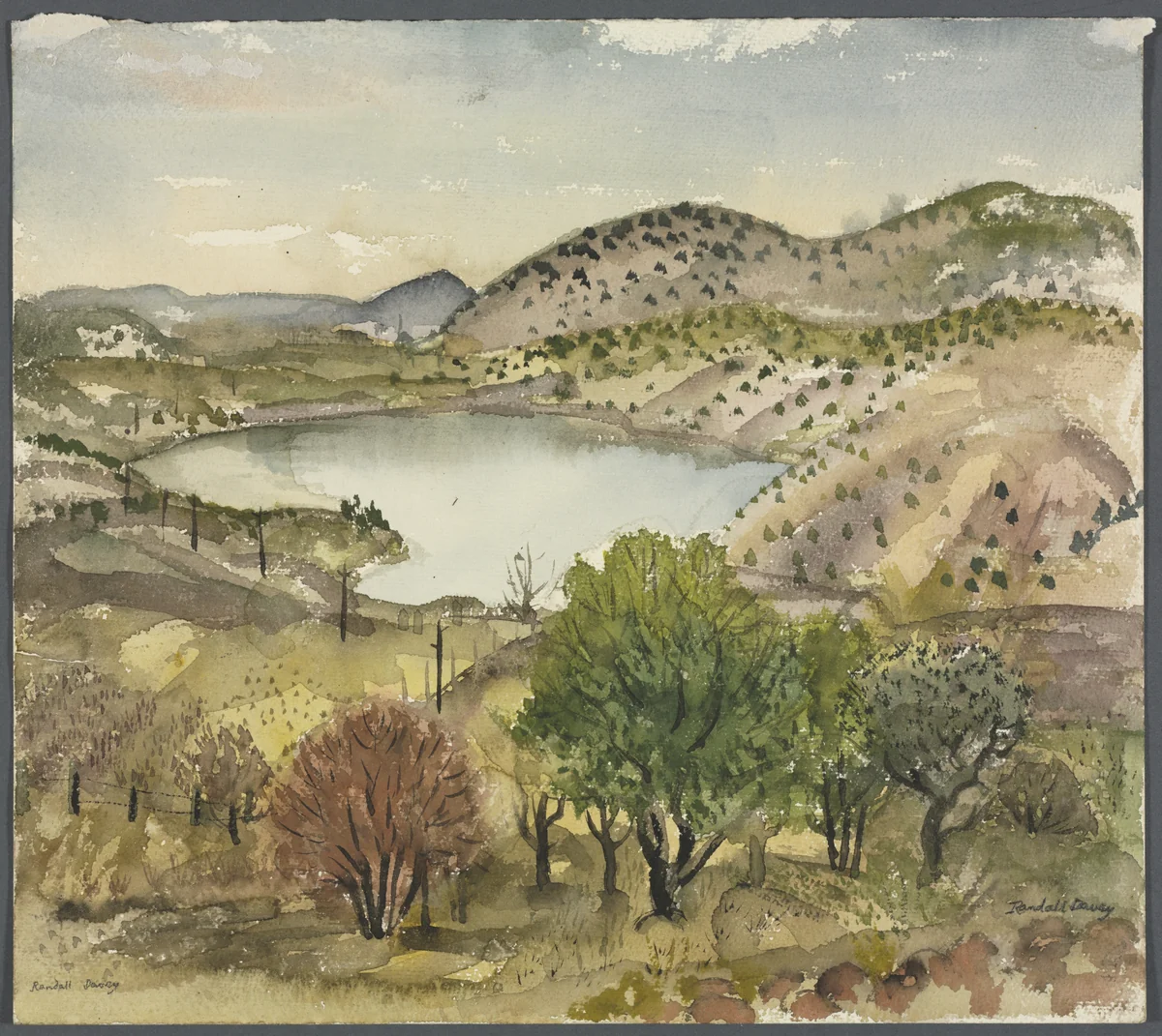 The Reservoir by Randall Davey, drawing, 1902-1926