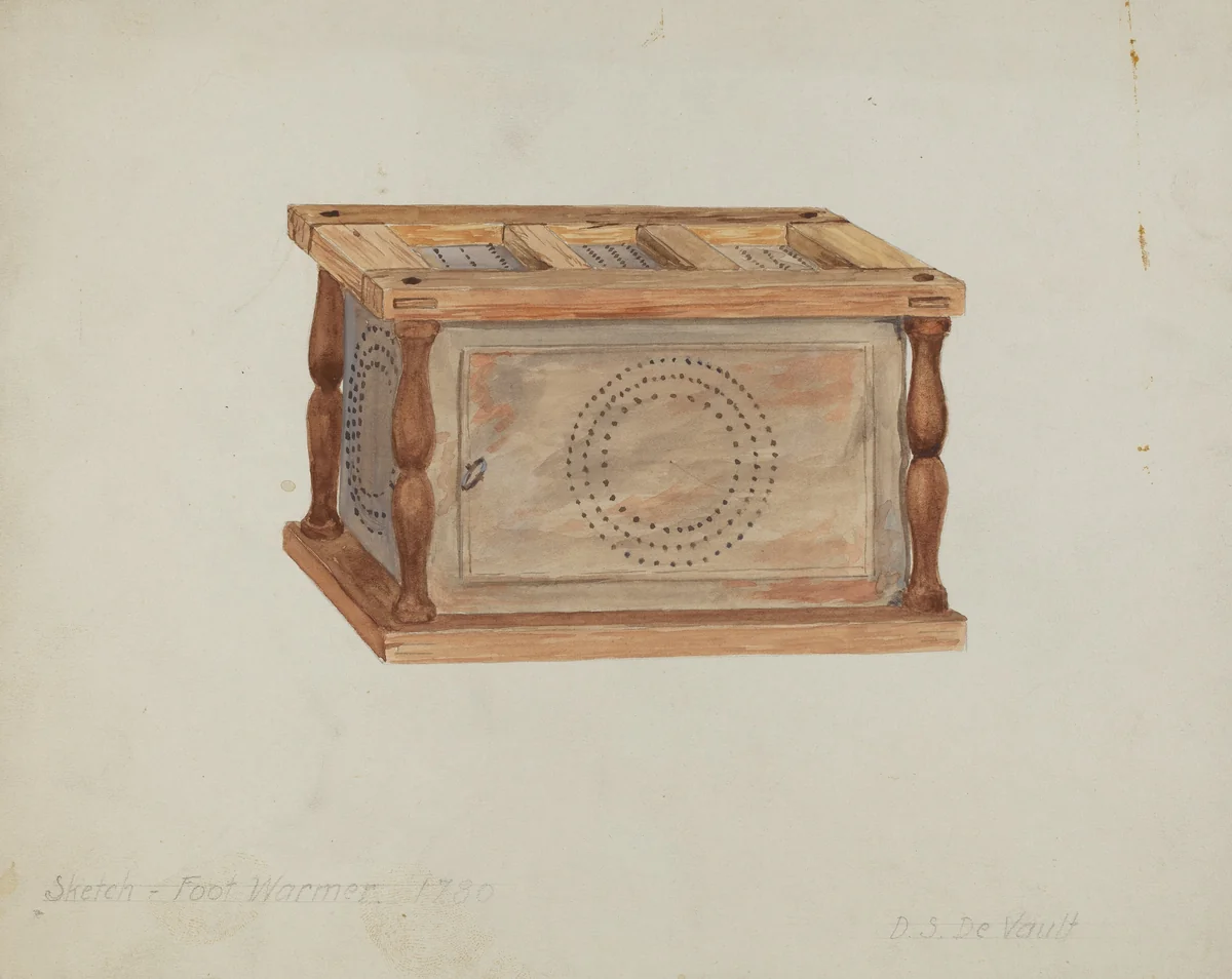Foot Warmer by David S. De Vault, index of american design, 1935-1942