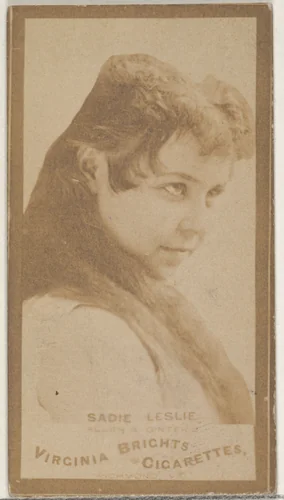 Sadie Leslie, from the Actors and Actresses series (N45, Type 3) for Virginia Brights Cigarettes by Allen & Ginter, photograph, 1885-1891
