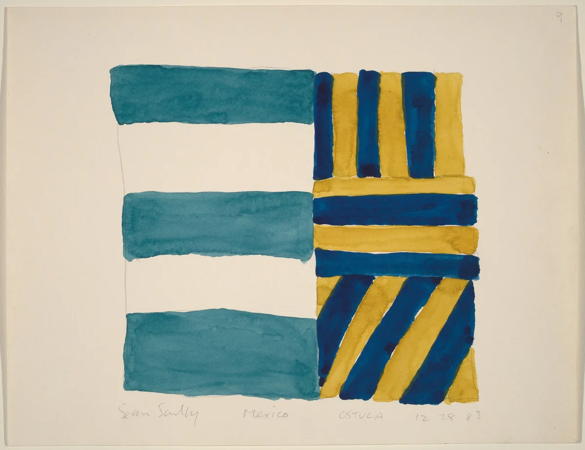 Mexico OSTULA by Sean Scully, drawing, 1983